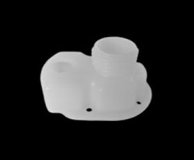 Cố định ống dẫn thuốc phía ngoài miệng bình thuốc